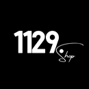 1129.shop logo with black background and white letters